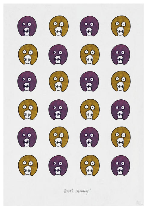 Boosh Monkeys / Purple & Ochre